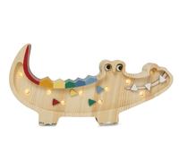 Petite Lampe Veilleuse Crocodile Bois Naturel