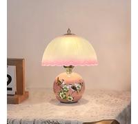 Petite lampes de table céramique, lampe de chevet vintage chambre, lampe de chevet de nuit chambre, E27 Lampe de bureau salon vintage (A)