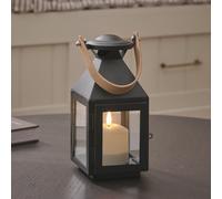 Petite Lanterne Brixham à Anse en Cuir avec Bougie LED TruGlow®
