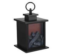 Petite lanterne de cheminée électrique, fausse cheminée alimentée par batterie à effet de flamme réaliste pour table - fausse