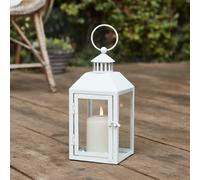Petite Lanterne d'Extérieure Blanche Arcachon avec Bougie TruGlow®