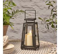 Petite Lanterne Solaire Porto avec Bougie TruGlow® et Télécommande