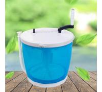 Petite Laveuse Compact Et Éco-responsable 35x34cm Laveuse À Manivelle Lave-Linge Capacité De Lavage 2KG Parfait Pour Étudiant, Camping, Voyage(Blue)