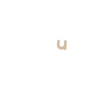 Petite lettre kraft u 8,5cm - Kraft