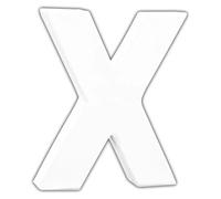 Petite lettre X 12cm - Blanc