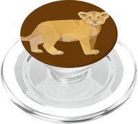 Petite lionne fière courageuse Lion Jungle Afrique Kita Enfant PopSockets PopGrip pour MagSafe