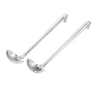Petite Louche Inox à Sauce avec Crochet, Bol Profond et Passoire | Acier Inoxydable Poli, Séparation des Liquides et Solides, Rangement Compact, pour Soupes, Légumes Bouillis, Camping