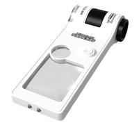 Petite loupe de microscope portable - 10x-80x avec éclairage LED | Microscope de poche haute définition | Observation bijoux lecture science éducation étudiants exploration