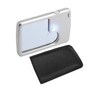 Petite loupe - Loupe LED 3X 6X pour | Haute définition LED Type Loupe Batterie Alimentée pour Bijoux, Manuels, Enquête, 3.5x2.24x0.39 Pouces