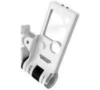 Petite loupe, microscope - Modern Portable Functional à main éclairée portable, avec zoom 10 x 80x, éclairage LED pour lecture pendant | Multipurpose Outdoor Indoor Utility Versatile