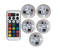 Petite lumière LED submersible - Mini lampe étanche, ampoule à changement de couleur, éclairage télécommandé, luminaire alimenté par batterie, lueur décorative compacte | Idéal pour aquarium, vase, aq