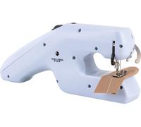 Petite machine à coudre électrique manuelle avec double enfilage pour débutants adultes (blanc)