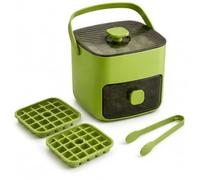 Petite machine à glaçons, Ice Cube Maker, 48 glaçons, simple pression pour détacher la glace, refroidissement de cocktail, whisky, café, glaçons avec récipient Boîte à glaçons, Pour la cuisine à
