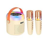 Petite Machine À Karaoké, Enceinte De Voyage Avec Lecteur Musical Et Lumières LED, Haut-parleur de Karaoké Portable avec Microphone, Pour Maison Pratique Du Chant Rassemblement Familial Fête D'Anniver