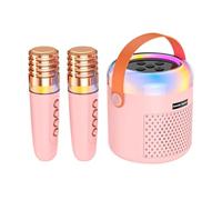 Petite Machine À Karaoké - Enceinte De Voyage avec Lumières LED - Enceinte Portable avec Microphone | pour Camping Voyage Maison Pratique De Chant Salle De Classe Anniversaire Fête