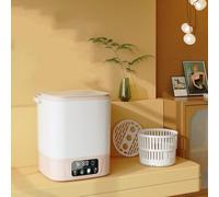 Petite Machine À Laver 24X24X28cm Lave-linge Avec Multifonction Grande Capacité De 10L Mini Laveuse Pratique Pour La Maison, Le Dortoir, Appartement, Hôtel(Pink)