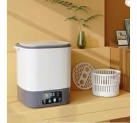 Petite Machine À Laver 24X24X28cm Lave-linge Avec Multifonction Grande Capacité De 10L Mini Laveuse Pratique Pour La Maison, Le Dortoir, Appartement, Hôtel(Gray)