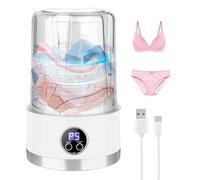 Petite Machine à Laver,Machine à Laver Portable Petite Pour Soutiens-Gorge - Appareil Rechargeable 1L Nettoyage en Profondeur Doux pour Chaussettes Sous-vêtements Textiles pour Bébé Literie pour Anima