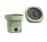 Petite machine à laver, Mini Machine À Laver Pliable 10 L, Portable, For Sous-vêtements, Chaussettes, Bébé, Petite Avec Sèche-linge, Vêtements, Maison,pour sous-vêtements, voyage, dortoir(Green)