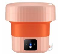 Petite machine à laver pliable, poignée portable, nettoyage par pulsation, facile à utiliser, convient aux maisons, dortoirs, etc. (vert)