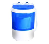 Petite Machine à Laver Portable, Petite Machine à Laver Portable, Mini Lave-linge Compact à Cuve Unique avec Panier à Cycle d'essorage, Tuyau de Vidange pour Camping,