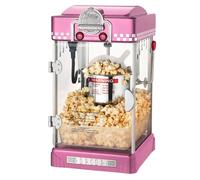 Petite machine à pop-corn entièrement automatique, machine à pop-corn domestique, matériau en acier inoxydable 304, nettoyage facile, idéale pour les couples, la famille, l'heure du cinéma,Pink