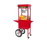 Royal Catering Machine à Popcorn Professionnelle 1500 W, Rendement: 5 Kg/h ou 16 l/h, Diamètre de la Marmite antiadhésive 18 cm, Rouge Cinéma