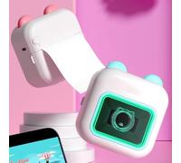 Petite machine de correction d'erreur domestique à lumière RVB, mini imprimante d'autocollants portable, sans fil 6 stylos imprimante d'autocollants déchaînés (bleu)