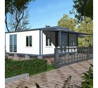 Petite maison à vendre, maison préfabriquée, petite maison portable, maison | Petite maison pliable avec porche couvert | Maison conteneur, salle de bain et cuisine entièrement équipée pour adultes