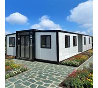Petite maison à vendre modulaire préfabriquée et pliable pour adultes - Conteneur extensible de 2 à 3 chambres avec cuisine et salle de bain, unité de vie portable à vendre