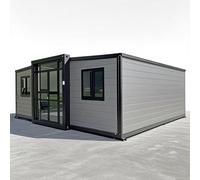 Petite maison d'urgence extensible de 6 m | Maison conteneur pliable à déploiement rapide avec salle de bain | Abri de secours en cas de catastrophe, unité de logement temporaire