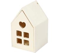 Creativ Company Petite maison décorative avec tiroir en bois 6,7 x 6,7 x 10,8 cm