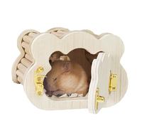 Petite maison en bois pour animaux de compagnie - Cachette mignonne en forme de , habitat décoratif | Petite structure d'abri pour hamsters gerbilles souris, résidence de nidification biologique