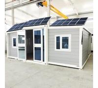 Petite maison extensible de 6,1 m et 12,2 m à vendre - Maison modulaire préfabriquée avec 2 chambres, cuisine complète et salle de bain, unité de vie portable en acier pour adultes, cabine