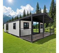 Petite maison extensible moderne et pliable pour utilisation en studio de | Le plan d'étage polyvalent offre un espace utile pour les logements familiaux, les chambres d'amis, les retraites de ferme
