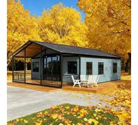Petite maison, maison préfabriquée, maison de conteneur, salon modulaire | Petite maison préfabriquée de luxe pour adultes avec salle de bain complète et cuisine pour hôtel, jardin ou salon familial