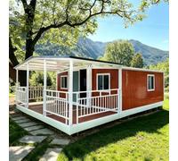 Petite maison, maison préfabriquée portable, maison modulaire extensible | Petite maison préfabriquée pour la vie familiale ou les vacances avec salle de bain complète, cadre en acier durable