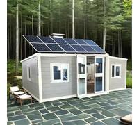 Petite maison modulaire à énergie solaire de 6,1 m pour la vie à distance | Cabine isolée hors réseau avec système de drainage avancé | Petite résidence pour une vie hors réseau