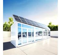 Petite maison modulaire à énergie solaire pour une vie hors réseau | Petite résidence isolée avec système de drainage avancé et solution de cabine à distance