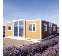 Petite maison modulaire avec design pliable pour la vie dans le jardin | Conteneur pour maison avec une disposition intérieure efficace, convient pour les suites d'invités, les studios de jardin