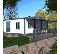 Petite maison modulaire compacte et portable de 6,1 m à vendre - Maison de conteneur extensible pour adultes, 1 à 3 chambres, cuisine, salle de bain, parfaite pour la location ou une utilisation hors