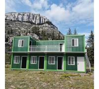 Petite maison modulaire de luxe de 6,1 m à 2 étages avec 1 à 6 chambres, cuisine et salle de bain - Maison de conteneur préfabriquée extensible pour adultes, cadre en acier pliable et mobile