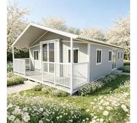 Petite maison modulaire moderne, maison préfabriquée extensible pour | Le design intérieur spacieux offre de la place pour les meubles, les activités quotidiennes, les invités et la vie de famille