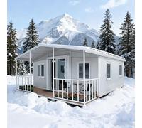 Petite maison modulaire préfabriquée moderne de 6,1 m avec cuisine complète et chambres à coucher, petite maison portable extensible pour vivre dans une cabine de vacances, un bureau ou une suite