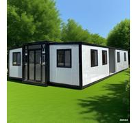 Petite maison pliable avec plan ouvert flexible pour adultes - Maison de conteneur extensible pour arrière-cour