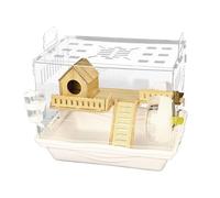 Petite maison pour animaux de compagnie - Boîte pour hamster, abri de gerbille | Habitat de jeu transparent avec toit en pour station d'alimentation, soins des animaux, interaction familiale