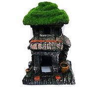 Petite maison pour aquarium sucré ou salé avec mousse synthétique