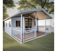 Petite maison préfabriquée à vendre, petite maison modulaire de luxe de 6,1 m avec 1, 2 ou 3 chambres, cuisine complète et salle de bain, maison de conteneur extensible pour adultes Villa mobile