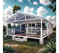 Petite maison préfabriquée de 12,2 m à vendre Maison de conteneur extensible de luxe avec 2/3 chambres à coucher, cuisine, salle de bain, petites maisons préfabriquées pour vivre pour adultes Maison