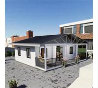 Petite maison préfabriquée de 12,2 m à vendre, maison pliante préfabriquée personnalisée avec chambre, cuisine complète et salle de bain, villa modulaire portable pour la vie à distance et la location
